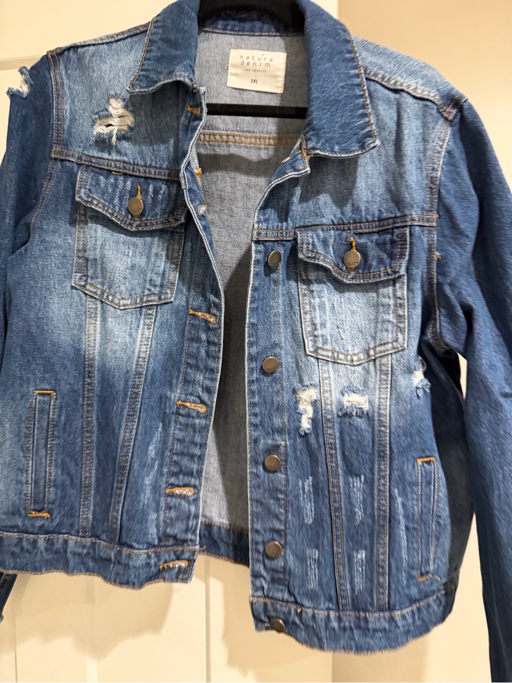 Denim Distressed Blue Jean Jacket